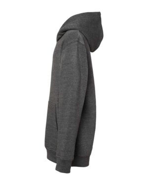 J. America Youth Triblend Fleece Hooded Sweatshirt - Image 3