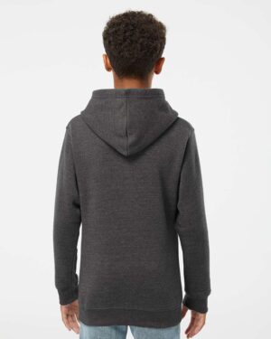 J. America Youth Triblend Fleece Hooded Sweatshirt - Image 6
