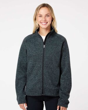 J. America Women's Traverse Full-Zip Sweater - Image 4