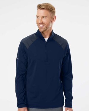 Adidas Men's Ultimate365 Lightweight Shoulder Stripe Quarter-Zip Pullover - Image 22