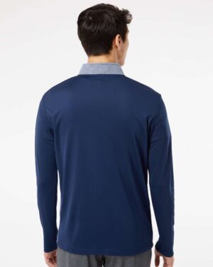 Adidas Men's Ultimate365 Heather Block Print Quarter-Zip Pullover - Image 12