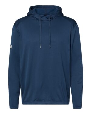 Adidas Men's Textured Mixed Media Midweight Hooded Sweatshirt - Image 7