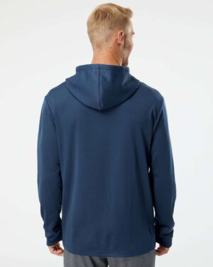 Adidas Men's Textured Mixed Media Midweight Hooded Sweatshirt - Image 12