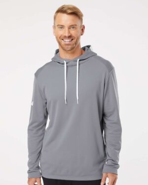Adidas Men's Textured Mixed Media Midweight Hooded Sweatshirt - Image 16