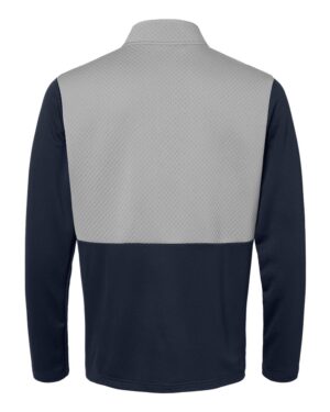 Adidas Men's Textured Mixed Media Quarter-Zip Pullover - Image 8