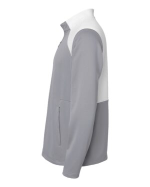 Adidas Men's Textured Mixed Media Quarter-Zip Pullover - Image 15