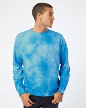 Independent Trading Co. Unisex Midweight Tie-Dyed Crewneck Sweatshirt - Image 4