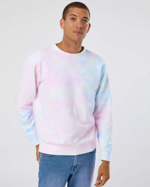 Independent Trading Co. Unisex Midweight Tie-Dyed Crewneck Sweatshirt - Image 16