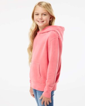 Independent Trading Co. Youth Midweight Pigment-Dyed Hooded Sweatshirt - Image 35