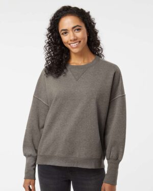 MV Sport Women's Sueded Fleece Crewneck Sweatshirt - Image 4