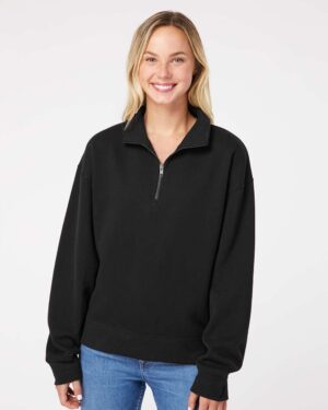 MV Sport Women's Sueded Fleece Quarter-Zip Sweatshirt - Image 4