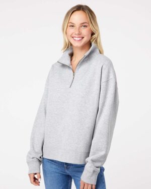 MV Sport Women's Sueded Fleece Quarter-Zip Sweatshirt - Image 10