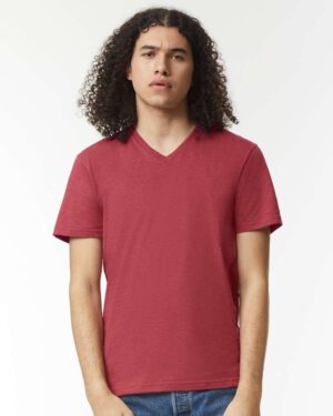American Apparel Unisex CVC V-Neck Tee - Image 34