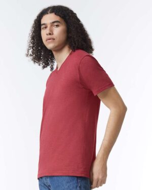 American Apparel Unisex CVC V-Neck Tee - Image 35