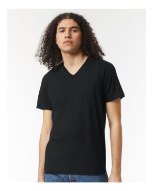 American Apparel Unisex CVC V-Neck Tee - Image 4