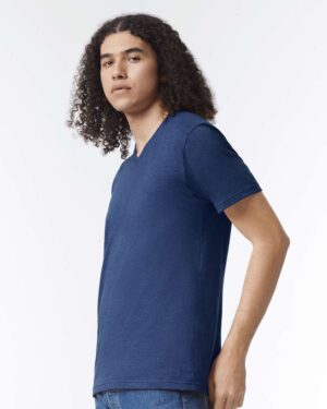 American Apparel Unisex CVC V-Neck Tee - Image 47