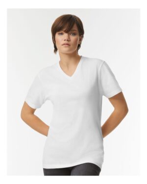 American Apparel Unisex CVC V-Neck Tee - Image 58