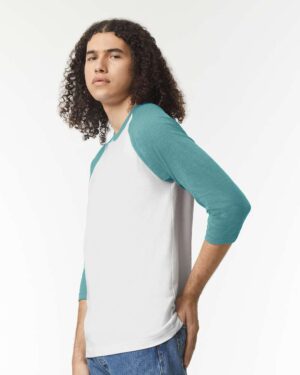 American Apparel Unisex CVC Three-Quarter Sleeve Tee - Image 47