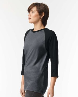 American Apparel Unisex CVC Three-Quarter Sleeve Tee - Image 17