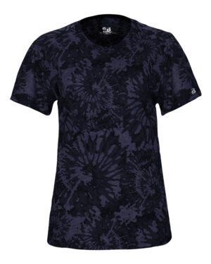 Badger Women's Tie-Dyed Tri-Blend T-Shirt - Image 7