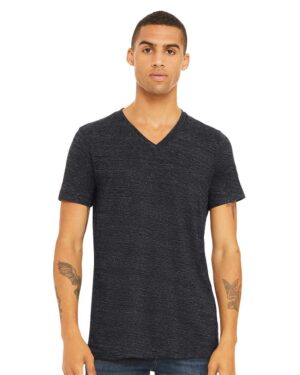 BELLA + CANVAS Unisex Textured Jersey V-Neck Tee - Image 10