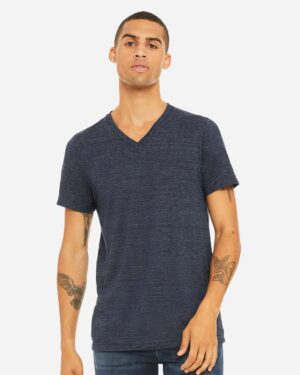 BELLA + CANVAS Unisex Textured Jersey V-Neck Tee - Image 37