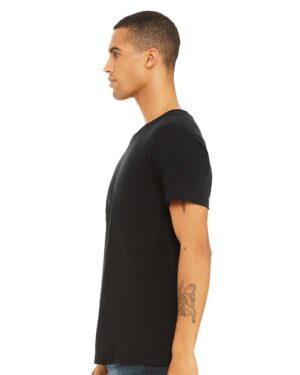 BELLA + CANVAS Unisex Textured Jersey V-Neck Tee - Image 47