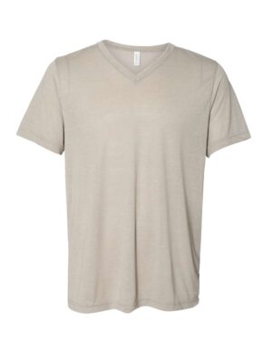 BELLA + CANVAS Unisex Textured Jersey V-Neck Tee - Image 49