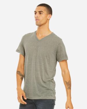 BELLA + CANVAS Unisex Textured Jersey V-Neck Tee - Image 53