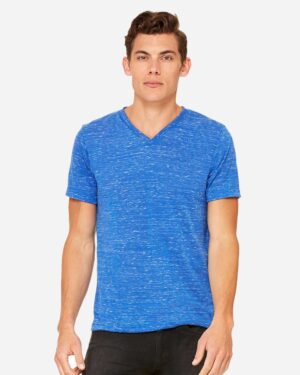 BELLA + CANVAS Unisex Textured Jersey V-Neck Tee - Image 58