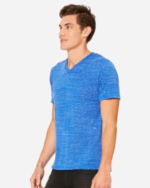 BELLA + CANVAS Unisex Textured Jersey V-Neck Tee - Image 59