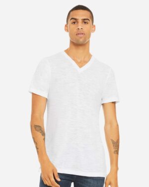 BELLA + CANVAS Unisex Textured Jersey V-Neck Tee - Image 66
