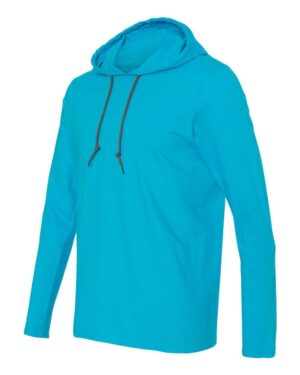 Gildan Unisex Softstyle® Lightweight Hooded Long Sleeve T-Shirt - Image 2