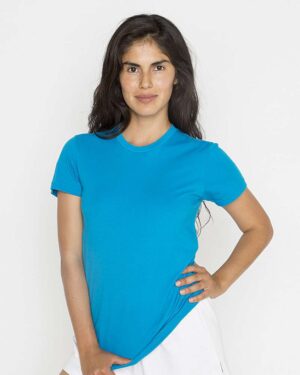 Los Angeles Apparel Women's USA-Made Fine Jersey T-Shirt - Image 8