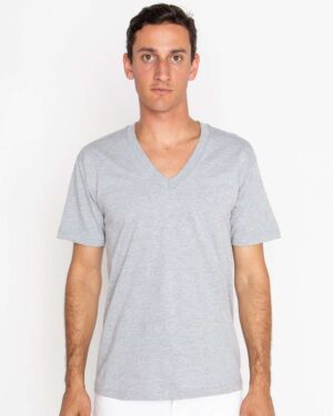 Los Angeles Apparel Unisex USA-Made Fine Jersey V-Neck T-Shirt - Image 4