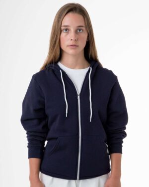 Los Angeles Apparel Unisex USA-Made Flex Fleece Full-Zip Hooded Sweatshirt - Image 4