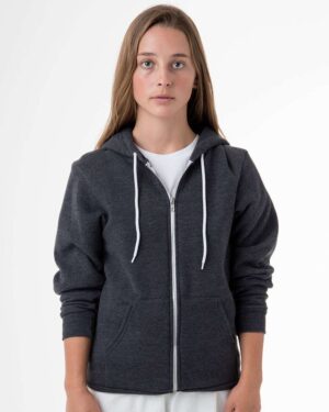 Los Angeles Apparel Unisex USA-Made Flex Fleece Full-Zip Hooded Sweatshirt - Image 3