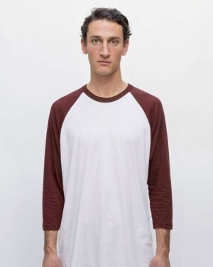 Los Angeles Apparel Unisex USA-Made Three-Quarter Sleeve Raglan Baseball T-Shirt - Image 8