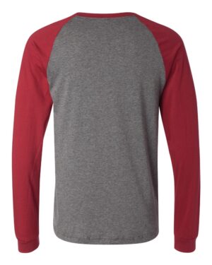 BELLA + CANVAS Men's Long Sleeve Jersey Baseball Tee - Image 9