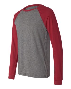 BELLA + CANVAS Men's Long Sleeve Jersey Baseball Tee - Image 8