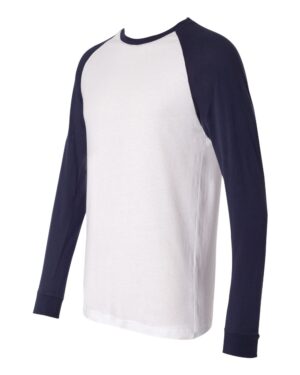 BELLA + CANVAS Men's Long Sleeve Jersey Baseball Tee - Image 23