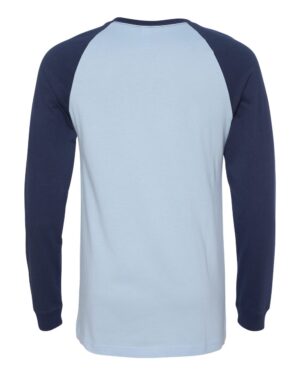 BELLA + CANVAS Men's Long Sleeve Jersey Baseball Tee - Image 3
