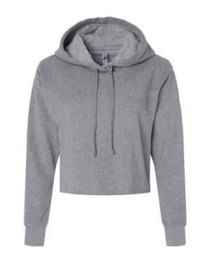 Next Level Women's Laguna Sueded Raw Edge Crop Hoodie Sweatshirt - Image 11