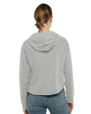 Next Level Women's Laguna Sueded Raw Edge Crop Hoodie Sweatshirt - Image 15