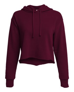 Next Level Women's Laguna Sueded Raw Edge Crop Hoodie Sweatshirt - Image 16
