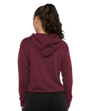 Next Level Women's Laguna Sueded Raw Edge Crop Hoodie Sweatshirt - Image 18