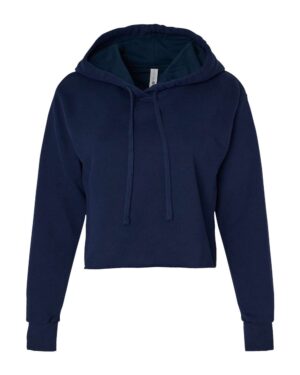 Next Level Women's Laguna Sueded Raw Edge Crop Hoodie Sweatshirt - Image 19