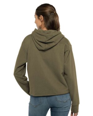 Next Level Women's Laguna Sueded Raw Edge Crop Hoodie Sweatshirt - Image 26