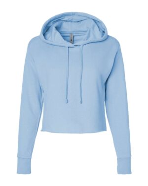 Next Level Women's Laguna Sueded Raw Edge Crop Hoodie Sweatshirt - Image 27