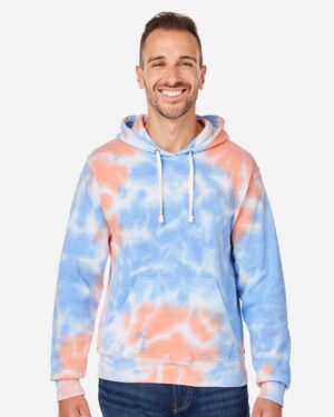 J. America Men's Tie-Dyed Fleece Hooded Sweatshirt - Image 40